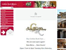 Tablet Screenshot of goldenrockwinery.com